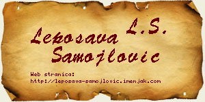 Leposava Samojlović vizit kartica